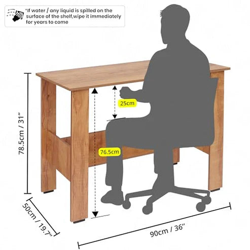Wooden Study Table with Storage Multipurpose Desk