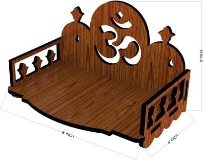 JUNCO Wooden Mandir For Home Puja Ghar Small Temple