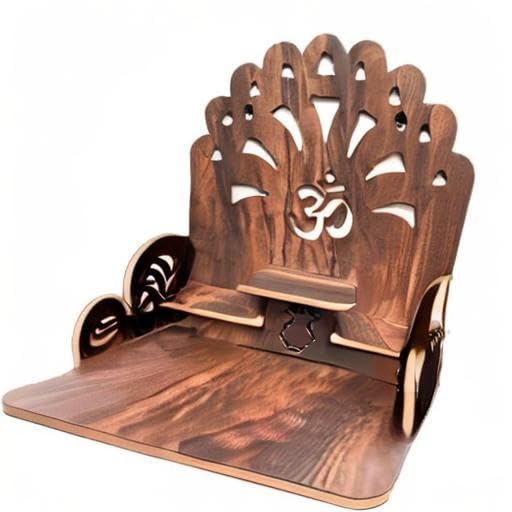 JUNCO Wood Hand-Crafted Beautiful 3 Step Home Temple