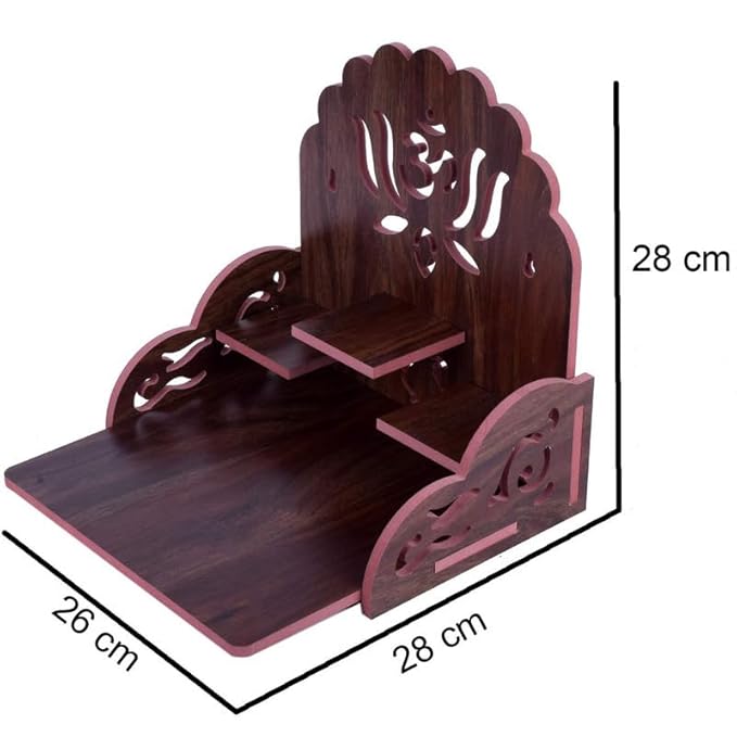 JUNCO Wood Hand Crafted Om with Lotus Pattern Office