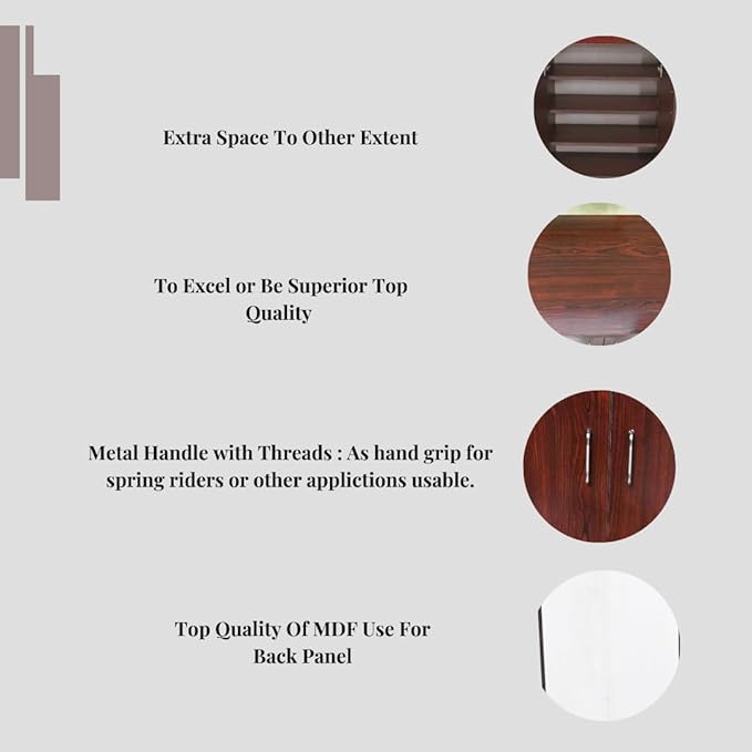 Junco 2 Door Shoe Rack | Engineered Wood | Multi-Purpose Standing