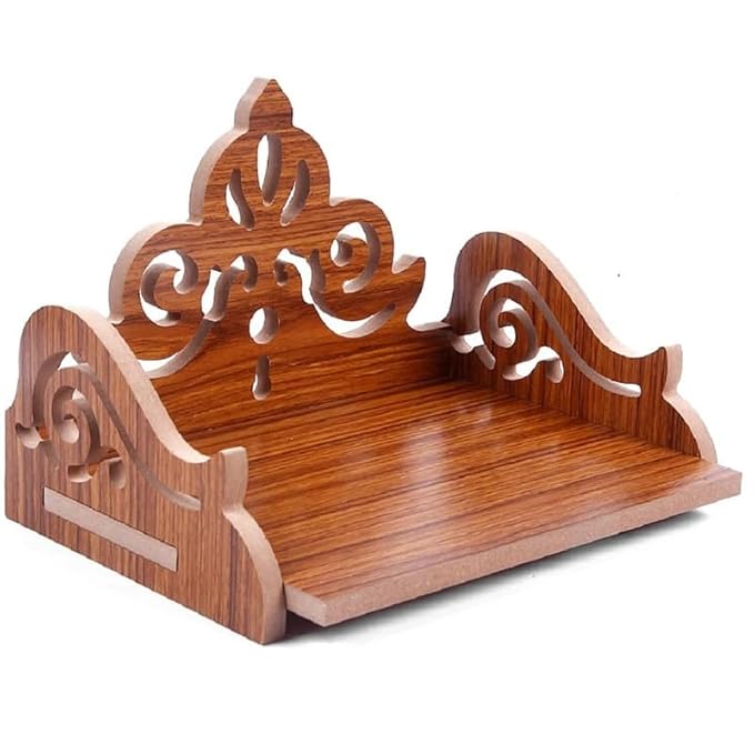 JUNCO Wood Fully Hand Crafted Carved Pattern Temple