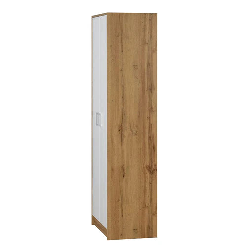 Junco Engineered Wood Display Unit (Wotan Oak and White, Matte Finish)