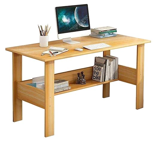 Junco Light Oak Wood Computer Desk