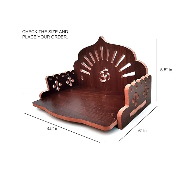 Junco Plywood Small Wooden Temple for Home Office and Shop