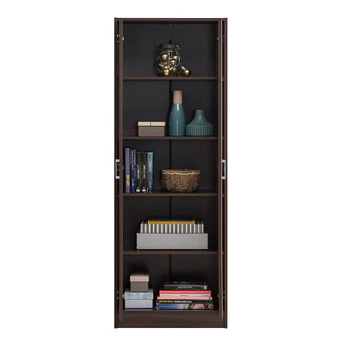 Junco Engineered Wood Book Shelf and Display Unit (Walnut, Matte Finish)