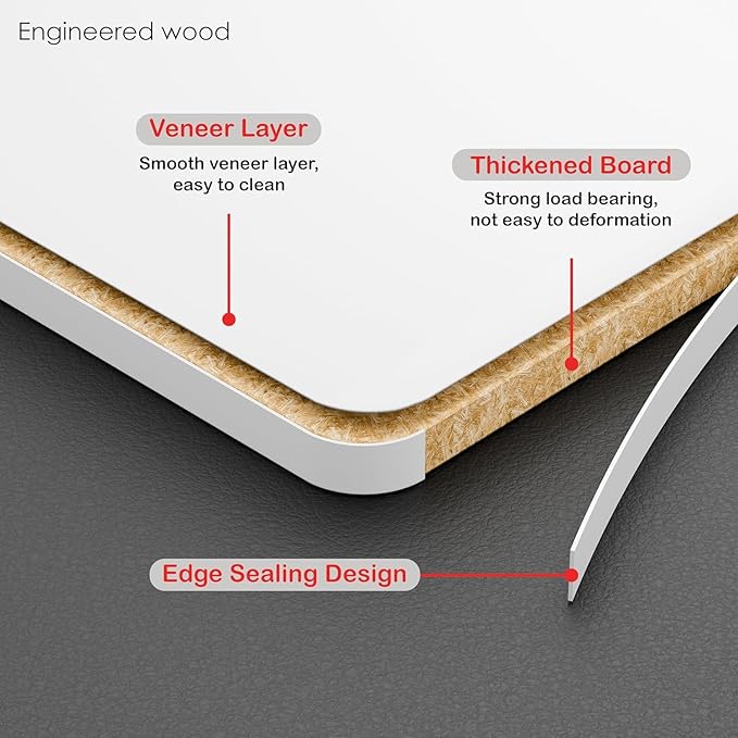 Junco Wood Computer Desk with One Tier Shelves
