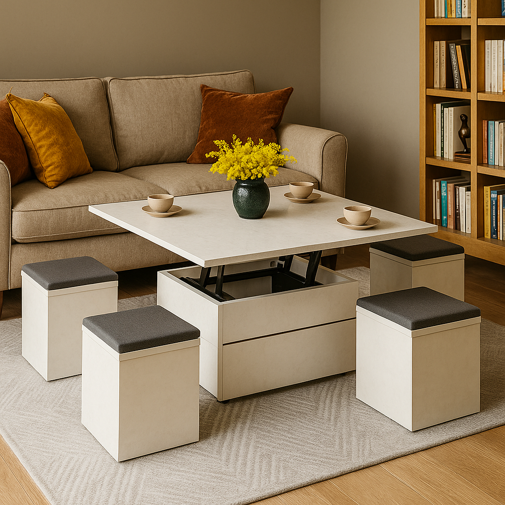 Junco Convertible Coffee Table + Dining Table