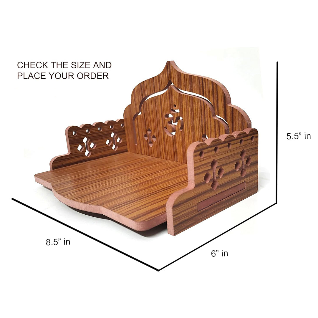 Junco Plywood Small Wooden Temple for Home Office