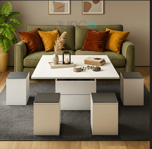 Junco Convertible Coffee Table + Dining Table