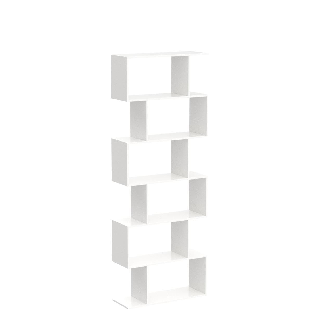 Junco 5-Layer Ladder Bookshelf – DIY Engineered Wood (White)
