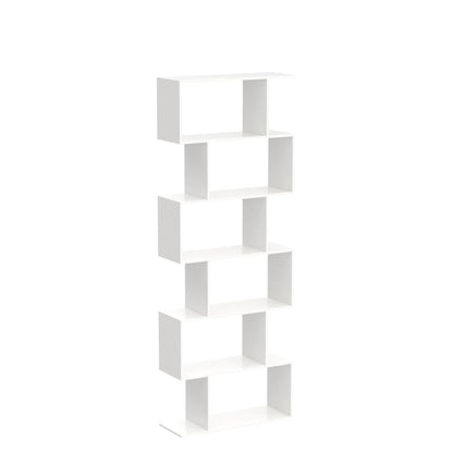 Junco 5-Layer Ladder Bookshelf – DIY Engineered Wood (White)