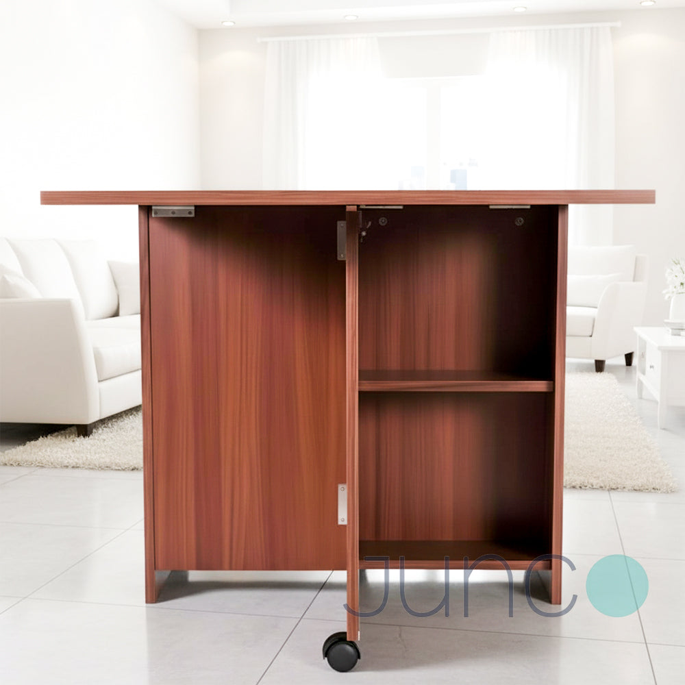 Junco Brown Foldable Dining Table Convertible