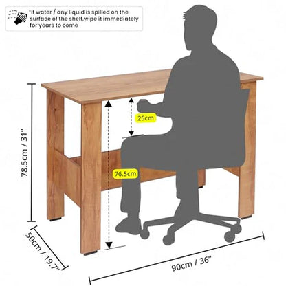 Wooden Study Table with Storage Multipurpose Desk