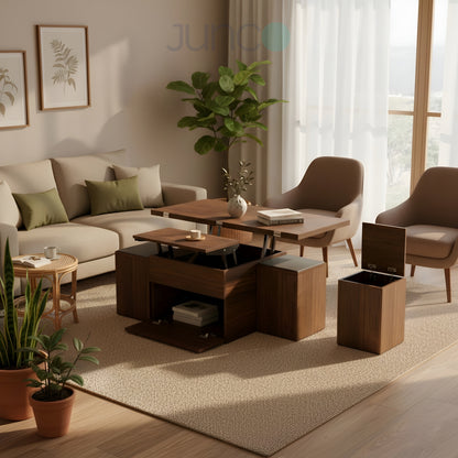 Junco Convertible Coffee Table + Dining Table