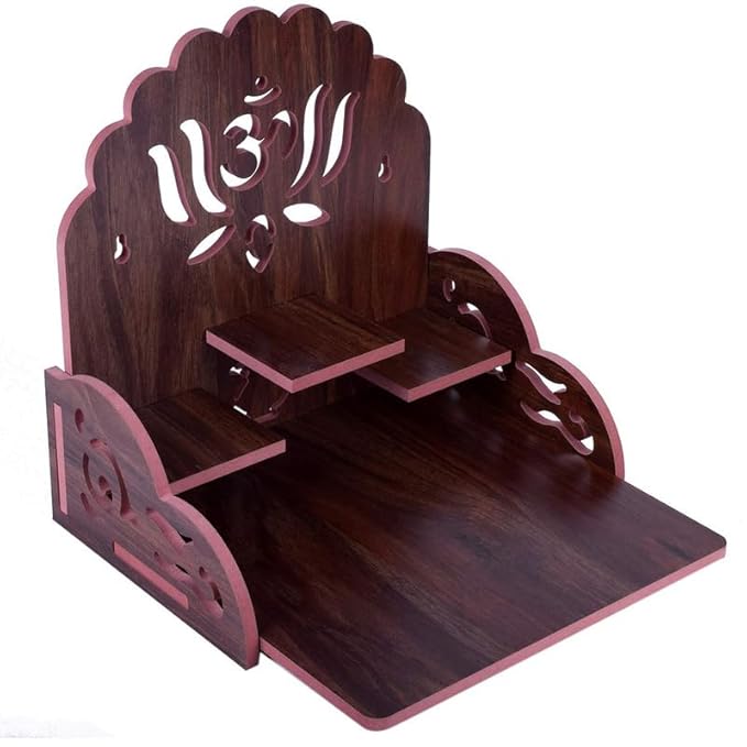 JUNCO Wood Hand Crafted Om with Lotus Pattern Office
