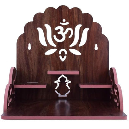 JUNCO Wood Hand Crafted Om with Lotus Pattern Office