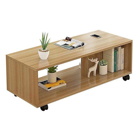 Junco Engineered Wooden Center Table with Wheels