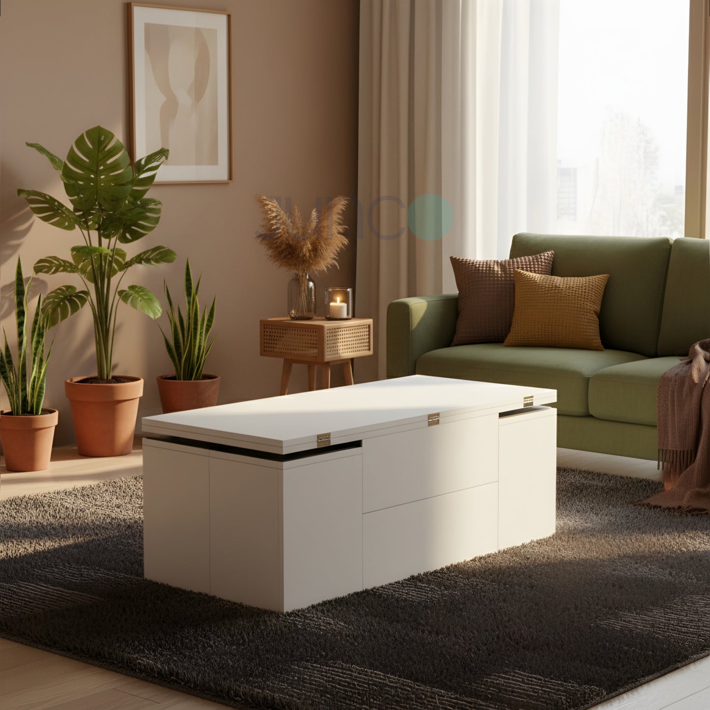 Junco Convertible Coffee Table + Dining Table