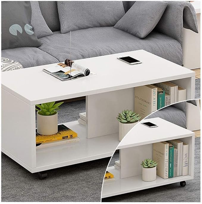Junco Engineered Wooden Center Table with Wheels