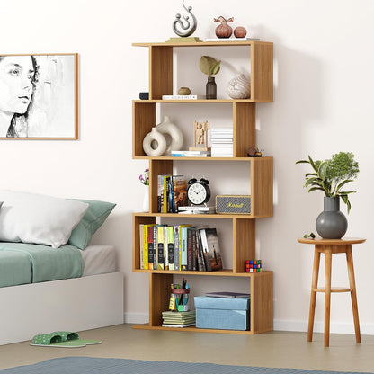 Junco 5-Layer Ladder Bookshelf – DIY Engineered Wood