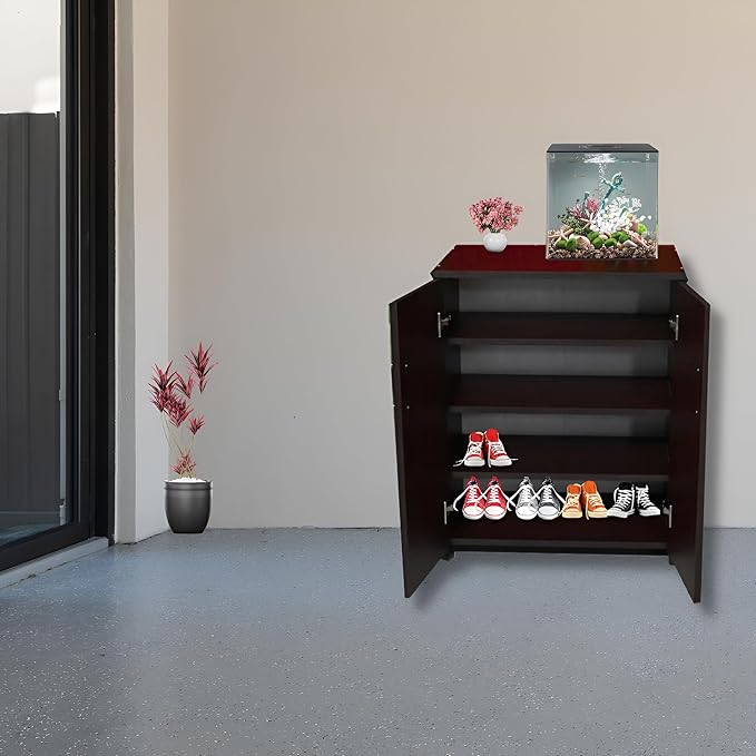 Junco 2 Door Shoe Rack | Engineered Wood | Multi-Purpose Standing