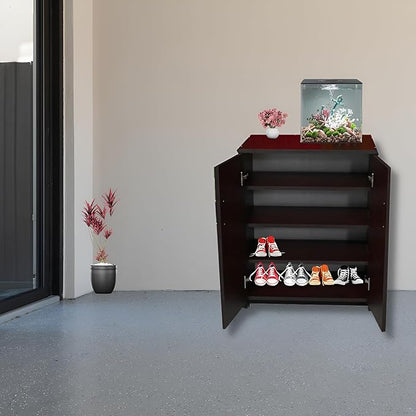 Junco 2 Door Shoe Rack | Engineered Wood | Multi-Purpose Standing