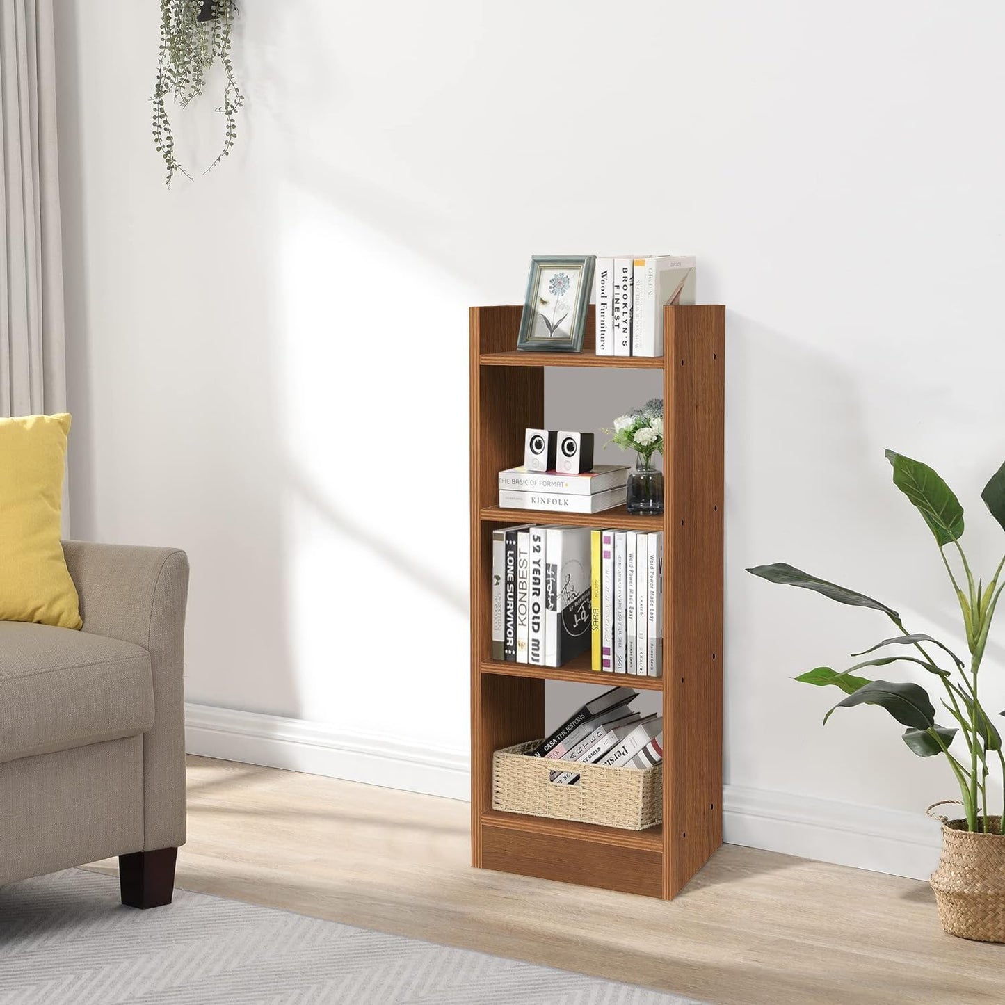Junco 3 Layer Wood Rack Bookshelf Storage