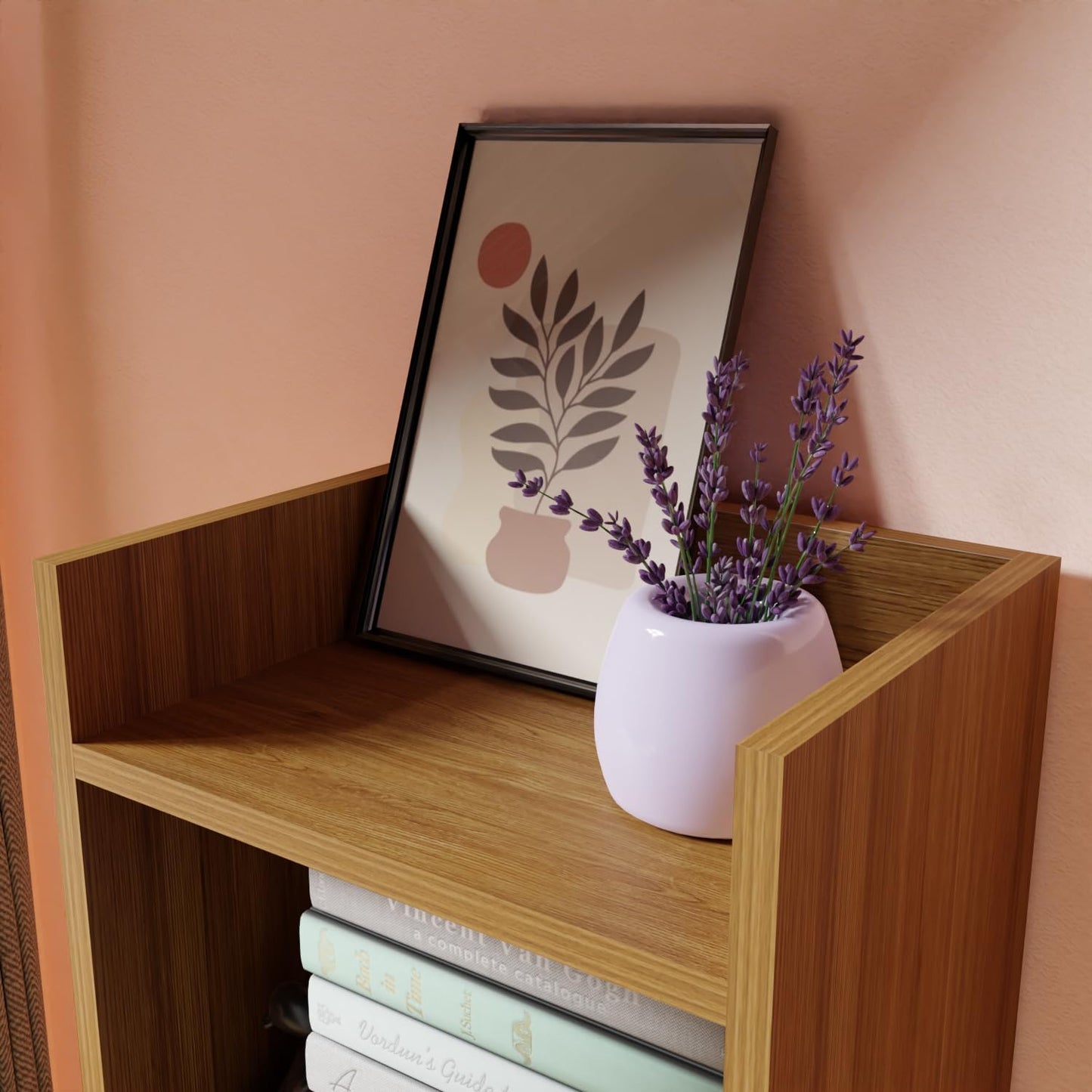Junco 3 Layer Wood Rack Bookshelf Storage