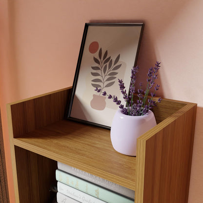 Junco 3 Layer Wood Rack Bookshelf Storage