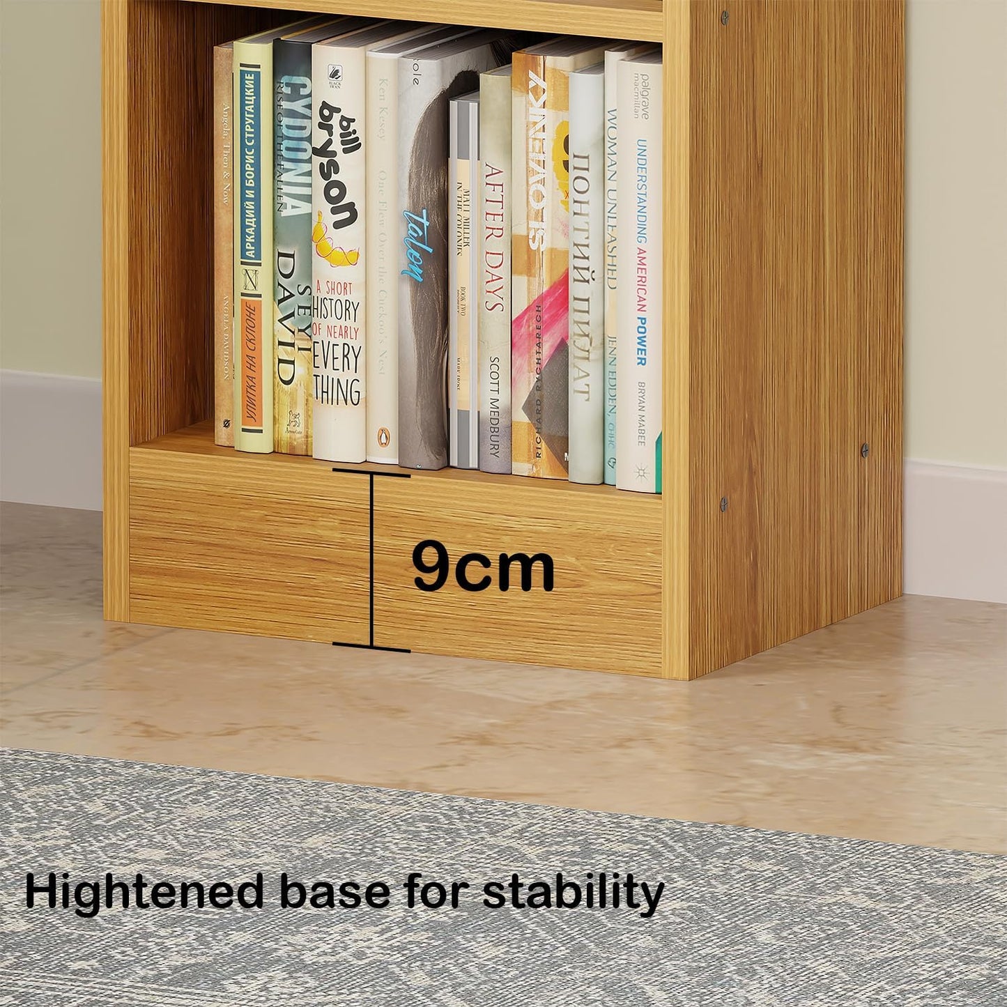 Junco 3 Layer Wood Multipurpose Rack Bookshelf Storage