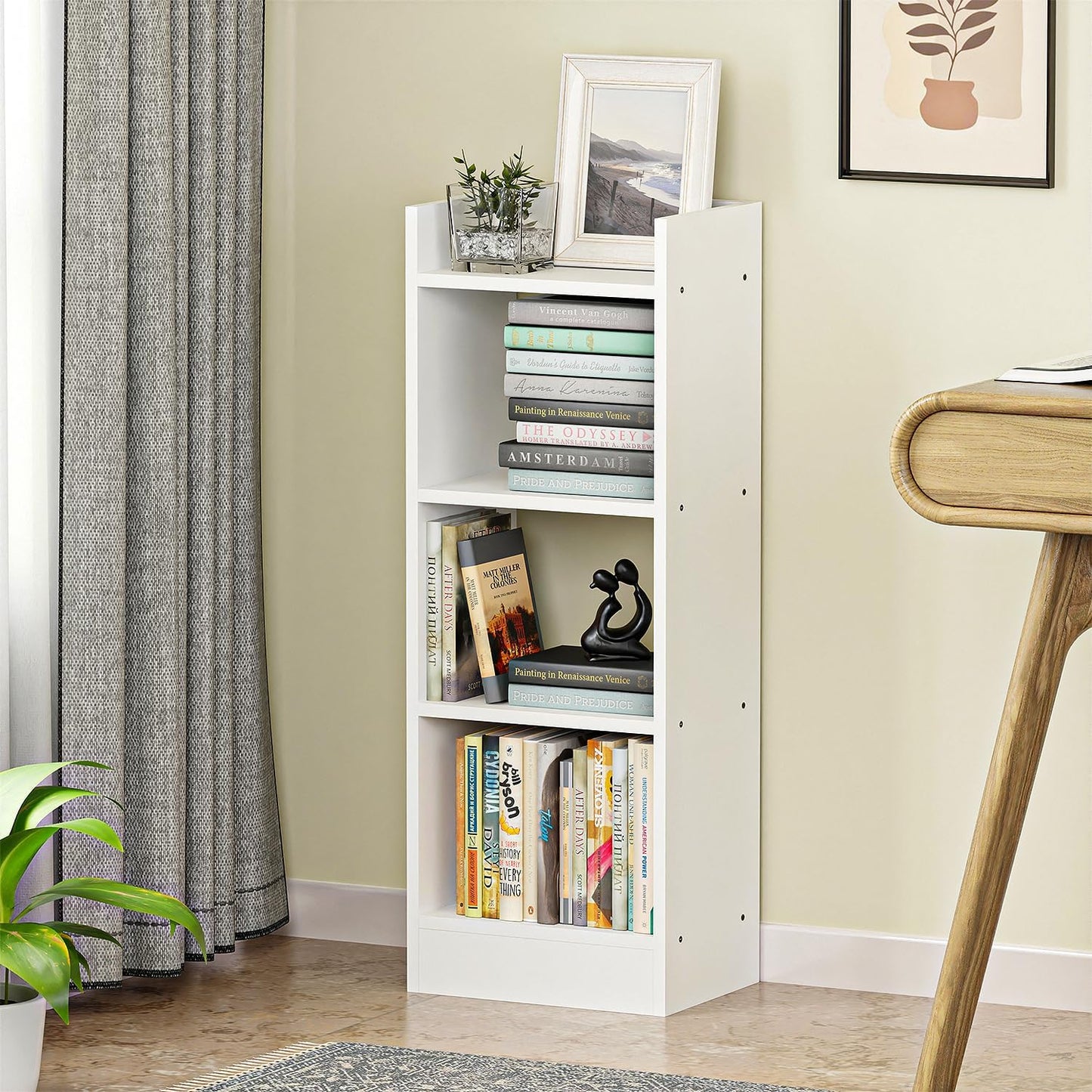 Junco 3 Layer Wood Multipurpose Rack Bookshelf Storage