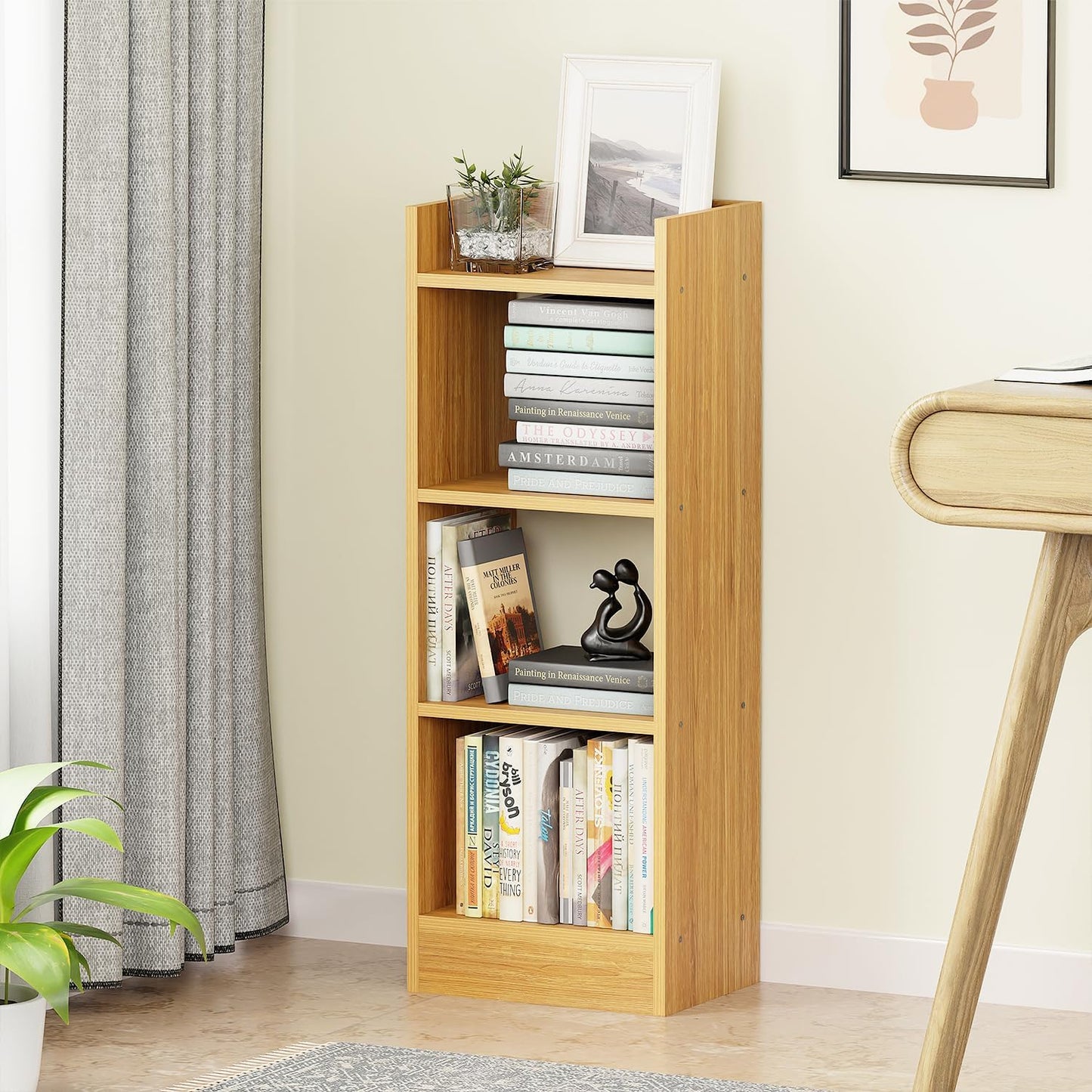 Junco 3 Layer Wood Multipurpose Rack Bookshelf Storage