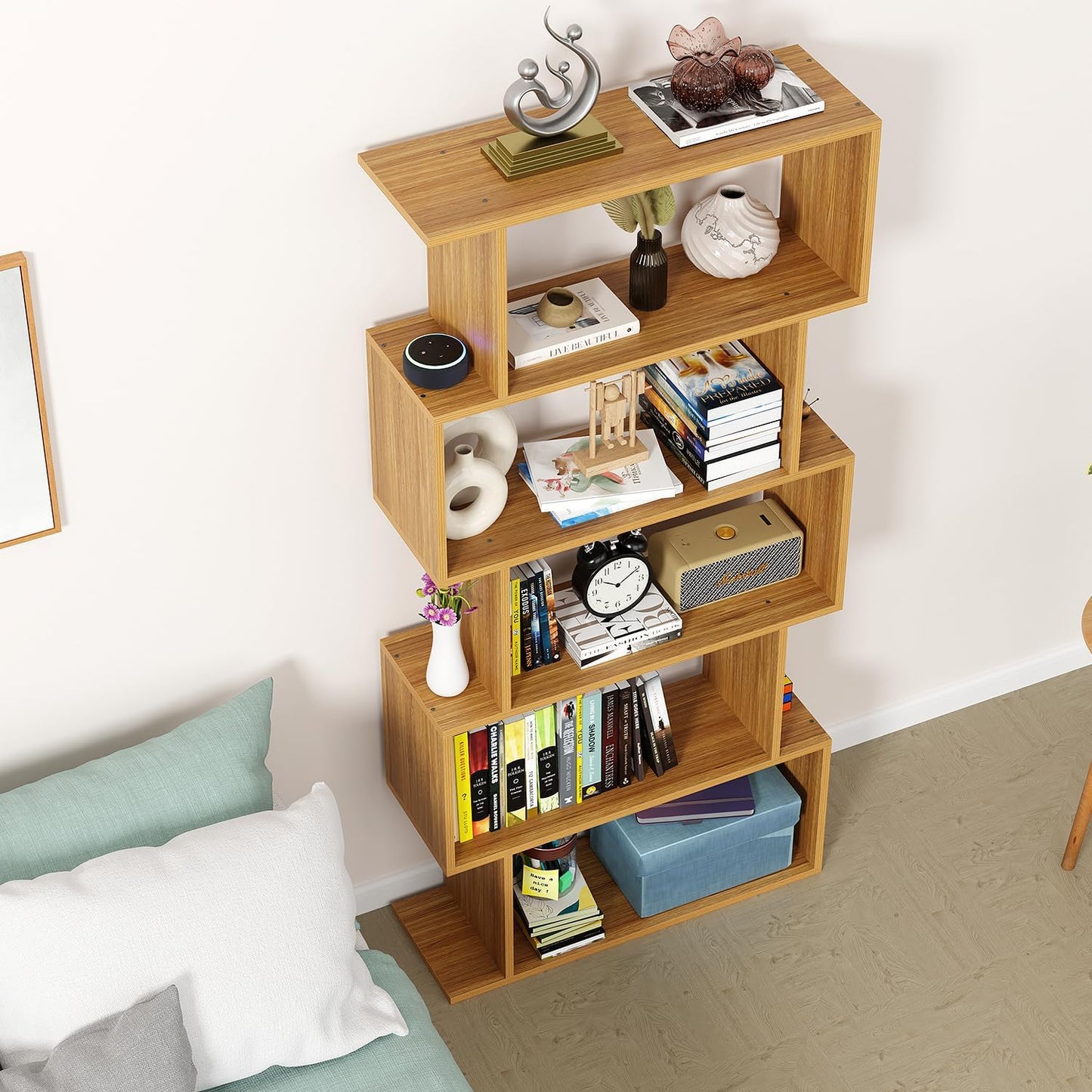 Junco 5-Layer Ladder Bookshelf – DIY Engineered Wood