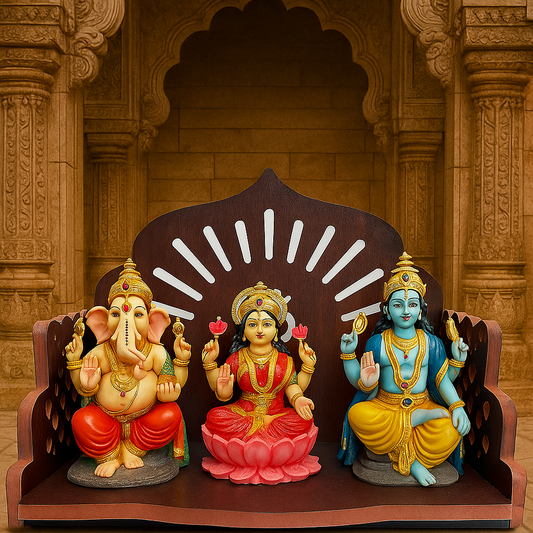 Junco Plywood Small Wooden Temple for Home Office and Shop