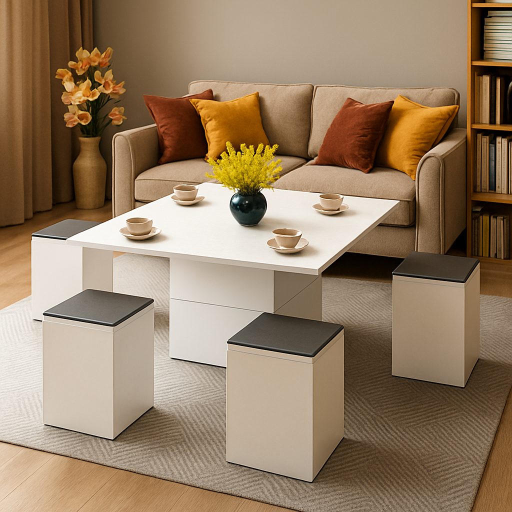Junco Convertible Coffee Table + Dining Table