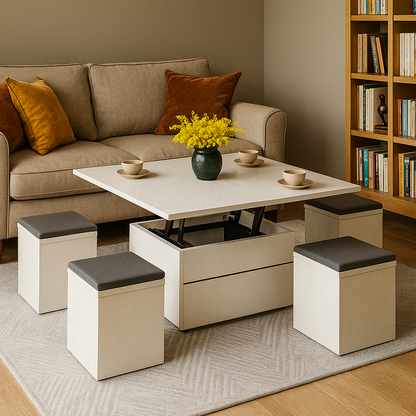 Junco Convertible Coffee Table + Dining Table
