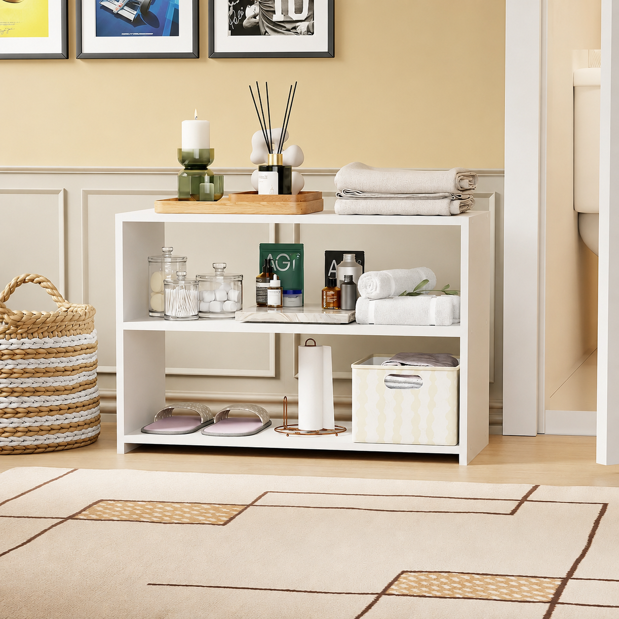 Multipurpose Organizer Rack for Kitchen, Entryway, Bedroom & Living Room