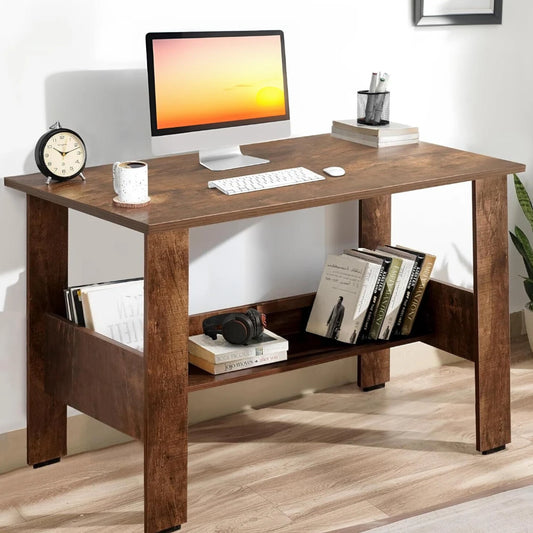 Wooden Study Table with Storage Multipurpose Desk