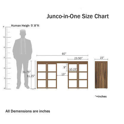 Junco All-In-One TV Stand+Desk+Dining Table