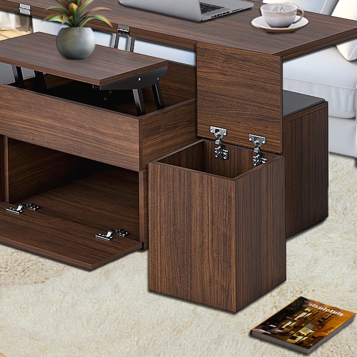 Junco Convertible Coffee Table + Dining Table